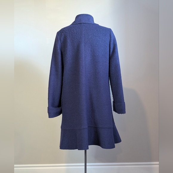 Dramatic Purple Wool Blend Duster Coat Shawl Medium Large Whimsy Goth Fairy - Picture 6 of 11